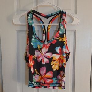 Vibrant Floral Racerback Tank Top
